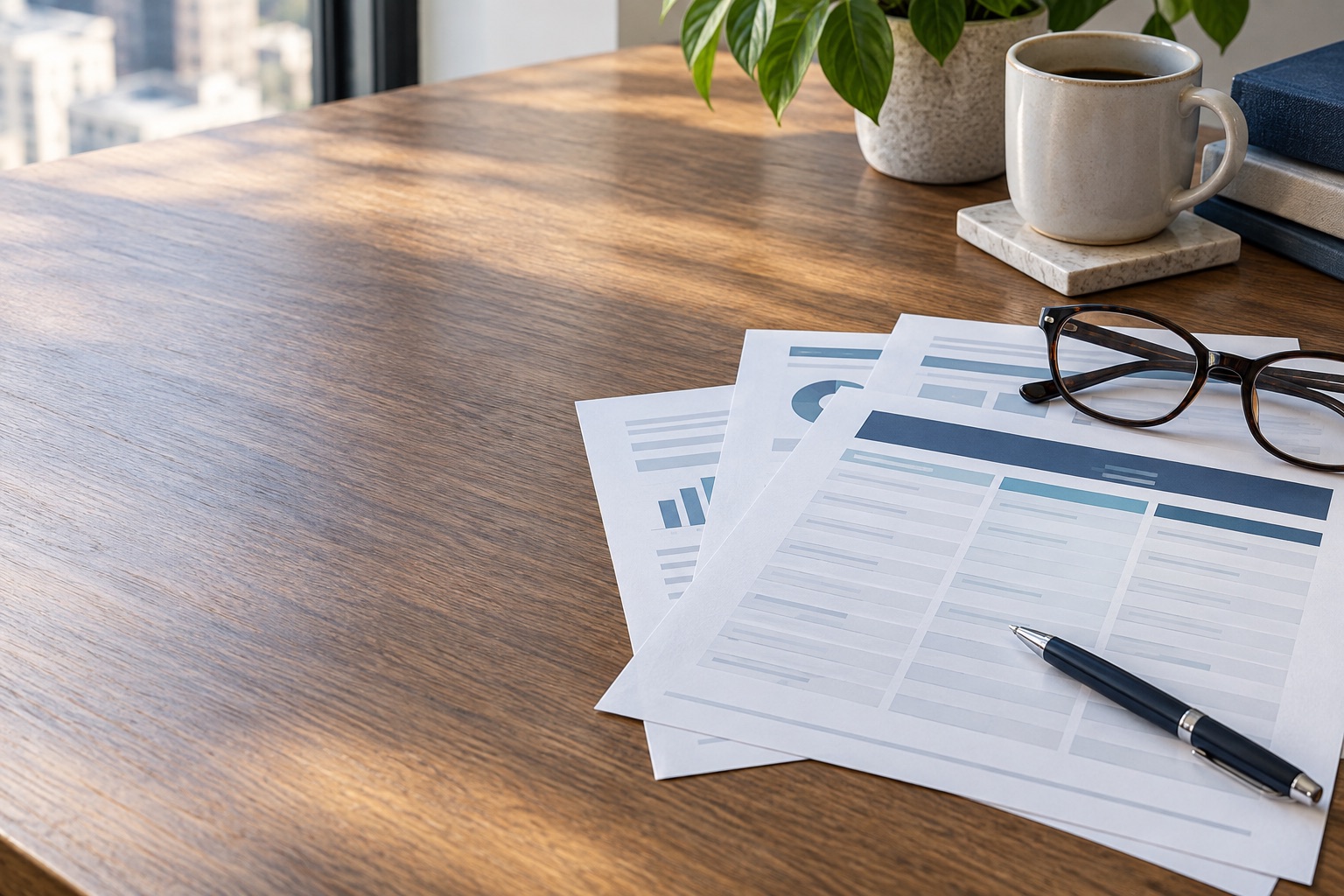 Notes and documents ready for an insurance comparison